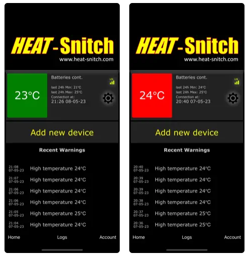 HeatSnitch heatsnitch Phone application   